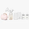 Beemoo CARE Single Elektrisk Brystpumpe inkl. Modermælksposer & Modermælksflaske 180 ml 2-pak