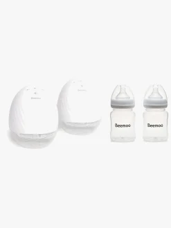 Beemoo CARE Wearable Elektrisk Brystpumpe Dobbelt inkl. Modermælksflaske 180 ml 2-pak