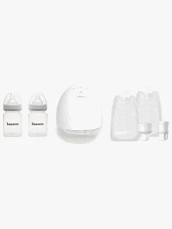 Beemoo CARE Wearable Elektrisk Brystpumpe Single inkl. Modermælksposer & Modermælksflaske 180 ml 2-pak