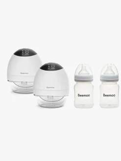 Beemoo CARE Wearable LED Elektrisk Brystpumpe Dobbelt inkl. Flasker 180 ml 2-pak