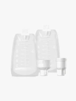 Beemoo CARE Wearable LED Elektrisk Brystpumper Dobbelt inkl. Modermælksposer Modermælksflaske & Opbevaringstaske