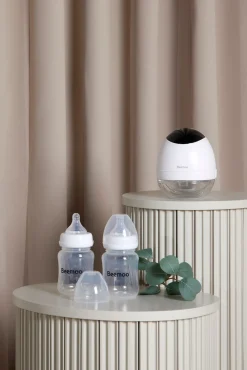 Beemoo CARE Wearable LED Elektrisk Brystpumpe Single inkl. Flasker 180 ml 2-pak