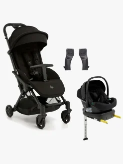 Beemoo Easy Fly Lux 4 Klapvogn inkl Route i-Size Autostol Baby & Base, Jet Black/Black Stone