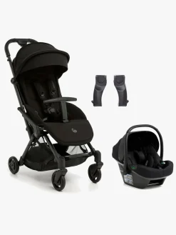 Beemoo Easy Fly Lux 4 Klapvogn inkl Route i-Size Autostol Baby, Jet Black/Black Stone