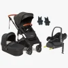 Beemoo Maxi 4 Duovogn inkl. Maxi-Cosi CabrioFix i-Size Autostol Baby & Base, Black/Black