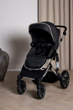 Beemoo Maxi 4 Duovogn inkl. Route i-Size Autostol Baby, Black Silver/Mineral Grey