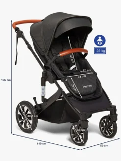 Beemoo Maxi 4 Klapvogn, Black/Black