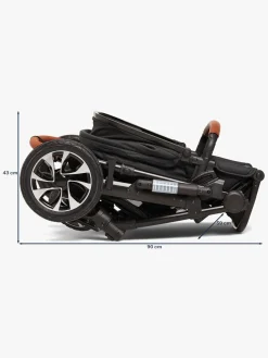 Beemoo Maxi 4 Klapvogn, Black/Black