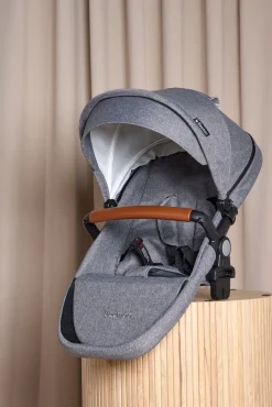 Beemoo Maxi 4 Twin Søskendesæde Grey Melange/Black