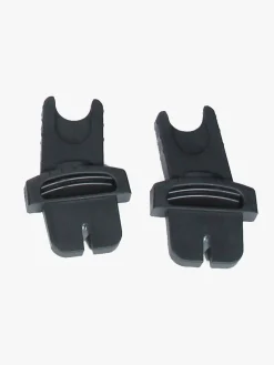 Beemoo Maxi 4 Twin Søskendevogn inkl. Ekstra Søskendesæde & Route i-Size Autostol Baby, Black/Mineral Grey