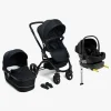 Beemoo Move Duo Kombivogn inkl. Route i-Size Autostol Baby & ISOFIX Base, Black/Black Stone