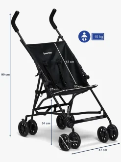Beemoo Move Flexi Paraplyklapvogn, Black