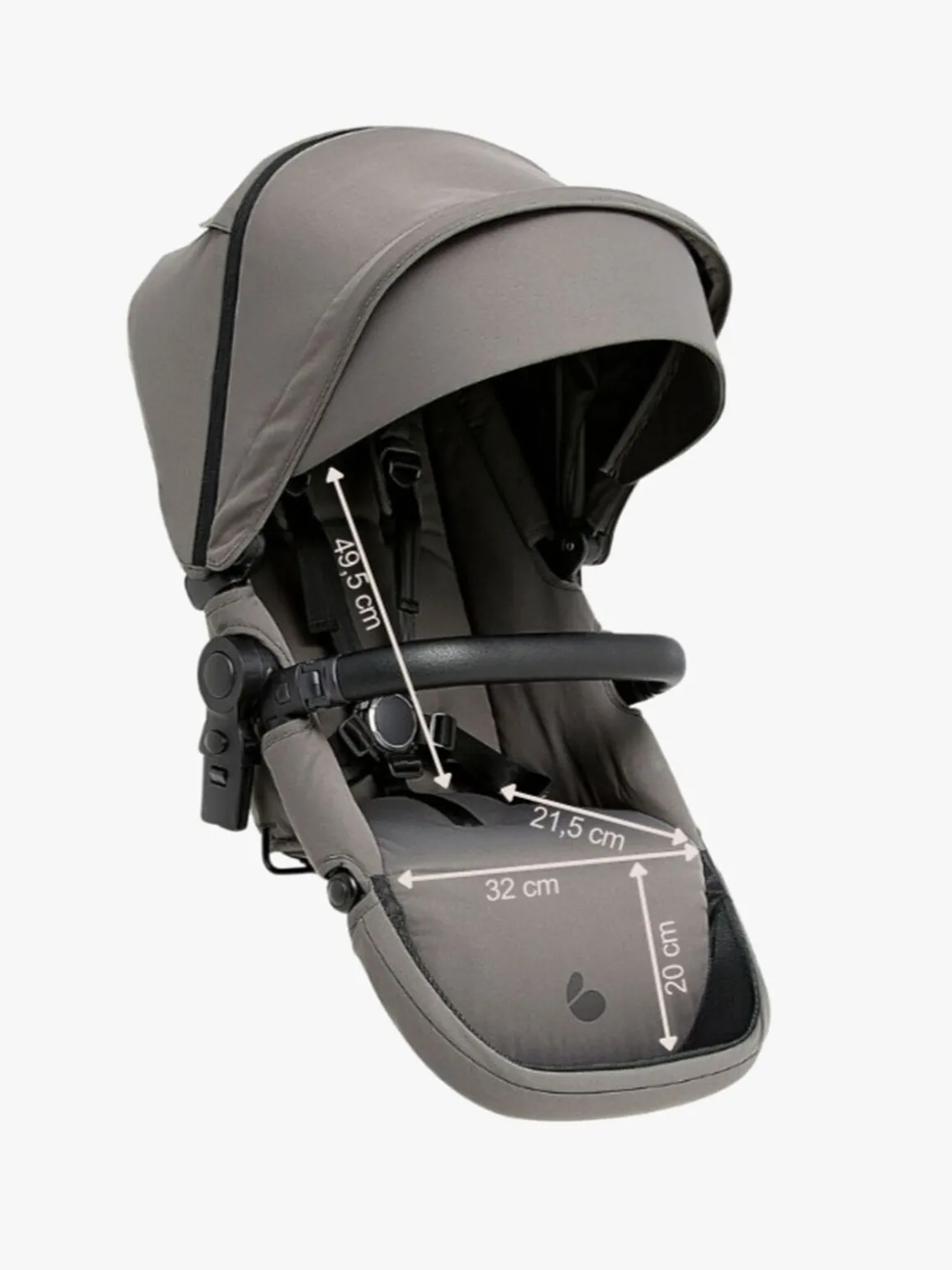 Beemoo Pro Max/Pro Multi 2 Søskendesæde, Mocha Grey