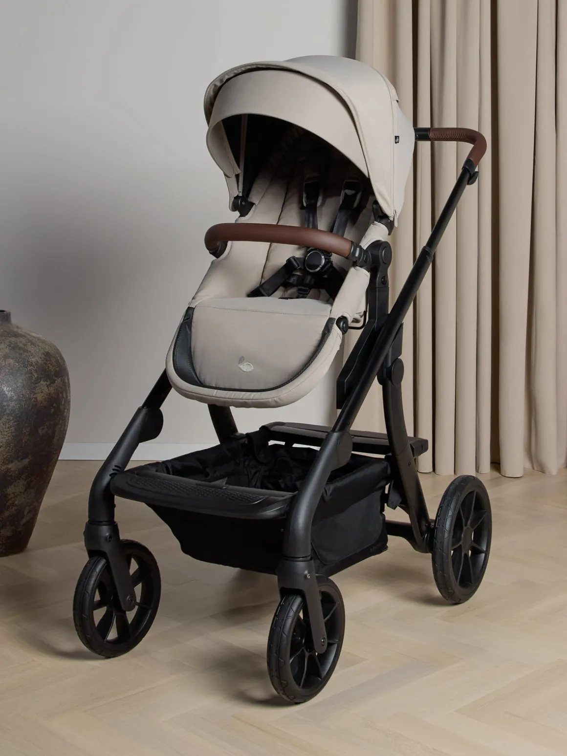 Beemoo Pro Max Søskendevogn inkl. Liggedel, Latte Beige