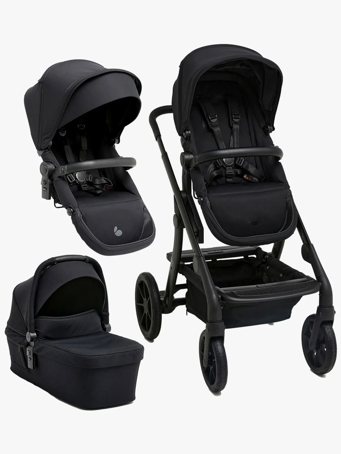 Beemoo Pro Max Søskendevogn inkl. Liggedel, Coffee Black