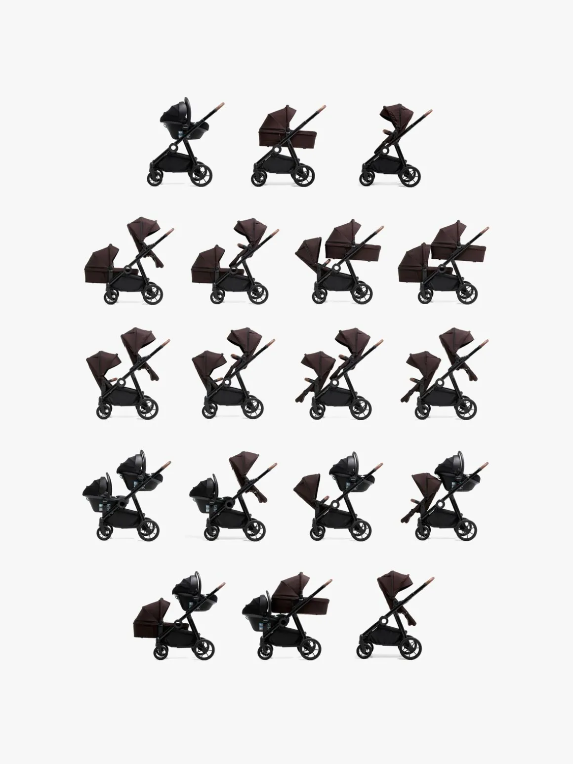 Beemoo Pro Multi 2 Klapvogn, Espresso Brown