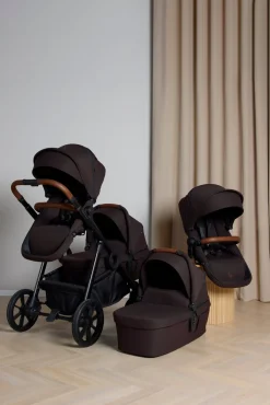 Beemoo Pro Multi 2 Tvillingevogn, Espresso Brown