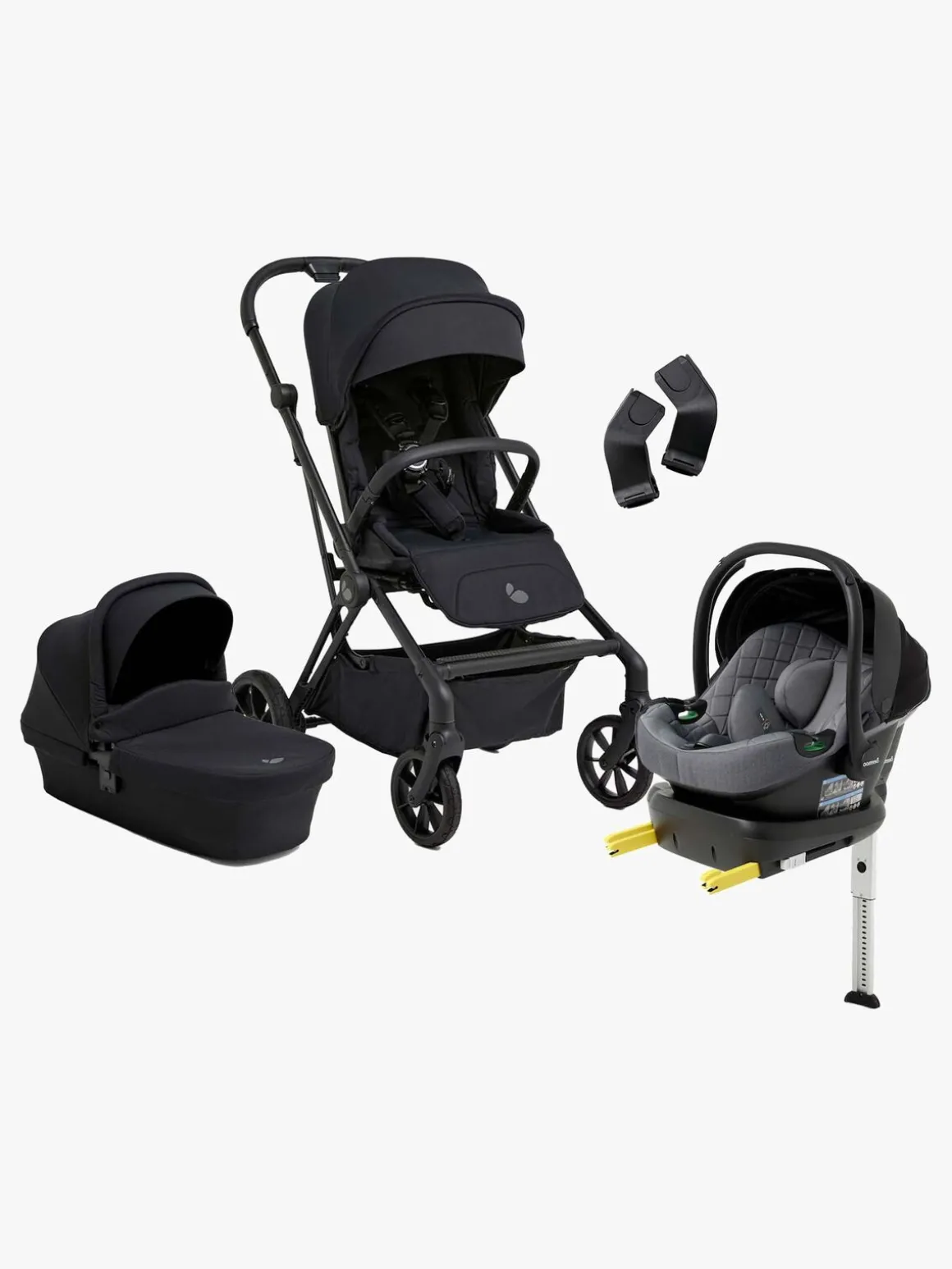 Beemoo Pro Twist Duovogn inkl. Beemoo Route Autostol Baby & Base, Coffee Black/Mineral Grey
