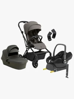 Beemoo Pro Twist Duovogn inkl. Maxi-Cosi CabrioFix Autostol Baby & Base, Mocha Grey/Black
