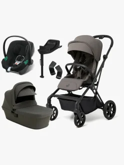 Beemoo Pro Twist Duovogn Inkl. Cybex Aton B2 Autostol Baby & Base, Mocha Grey/Volcano Black