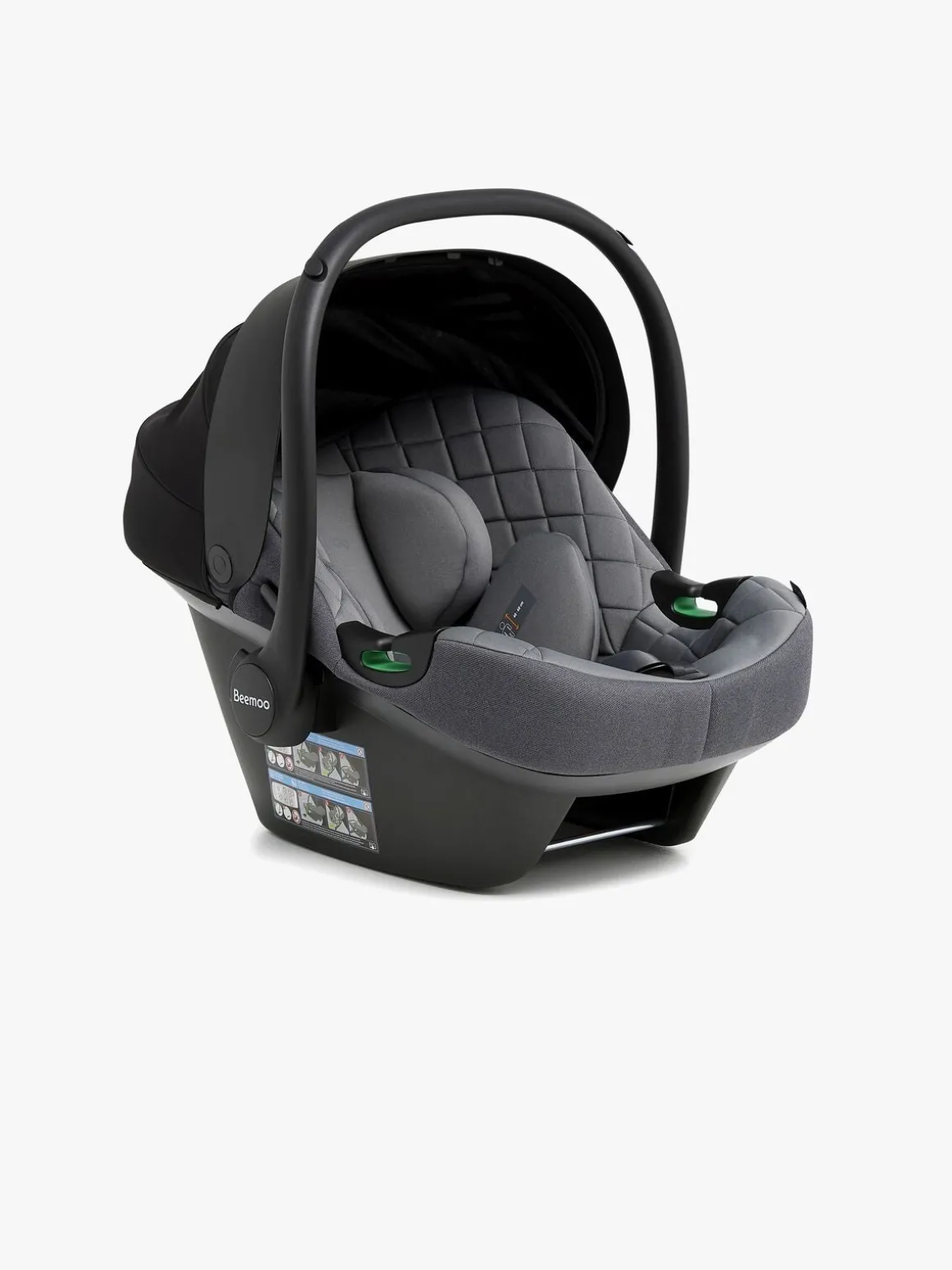 Beemoo Pro Twist Duovogn inkl. Beemoo Route Autostol Baby, Mocha Grey/Mineral Grey
