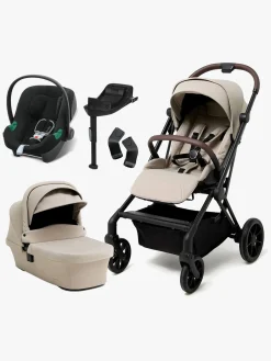 Beemoo Pro Twist Duovogn Inkl. Cybex Aton B2 Autostol Baby & Base, Latte Beige/Volcano Black