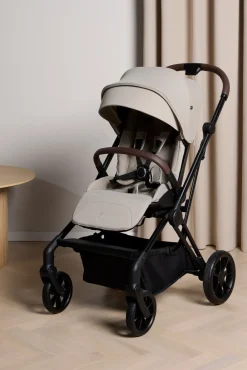 Beemoo Pro Twist Duovogn Inkl. Beemoo Route Autostol Baby & Base, Latte Beige/Mineral Grey