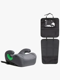 Beemoo Raise 2 i-Size Selepude ISOFIX inkl. Beemoo 3-i-1 Sædebeskytter, Mineral Grey/Black