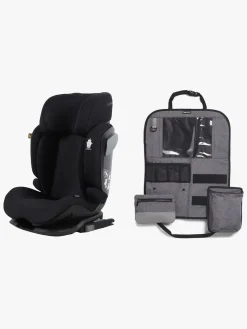 Beemoo Recline i-Size Autostol inkl. Deluxe Sædebeskytter, Black Stone