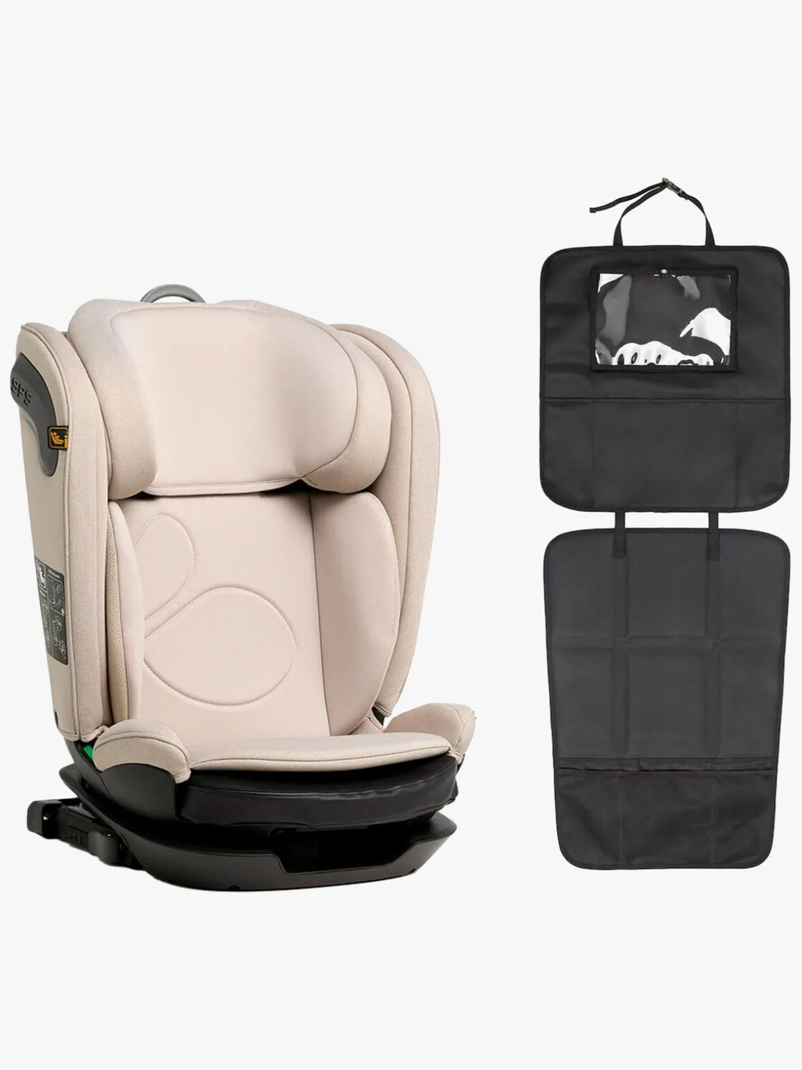 Beemoo Reform ISOFIX Autostol inkl. Beemoo 3-i-1 Sædebeskytter, Oat/Black