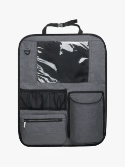 Beemoo Ride i-Size Autostol inkl. Beemoo Deluxe Sædebeskytter med Opbevaring, Mineral Grey