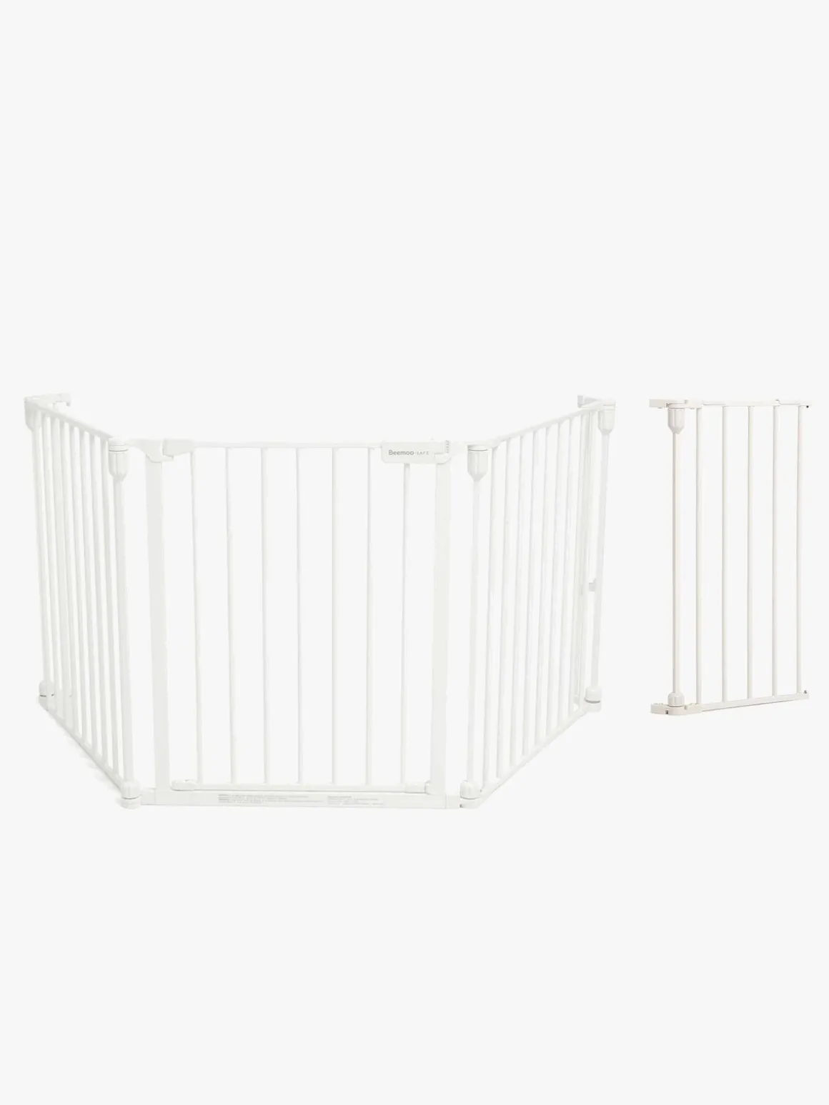 Beemoo SAFE Protect Skruegitter/rumdeler 3 Sektioner inkl. Forlængerdel 30 cm, White