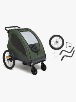 Beemoo Sporty Trail Cykelanhænger inkl. Løbesæt, Green