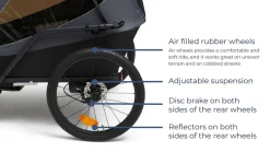 Beemoo Sporty Trail Cykelanhænger, Asphalt