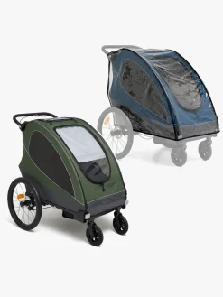 Beemoo Sporty Trail Cykelanhænger inkl. Regnslag, Green