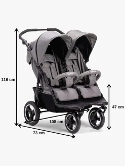 Beemoo Swing Søskendevogn, Grey Melange