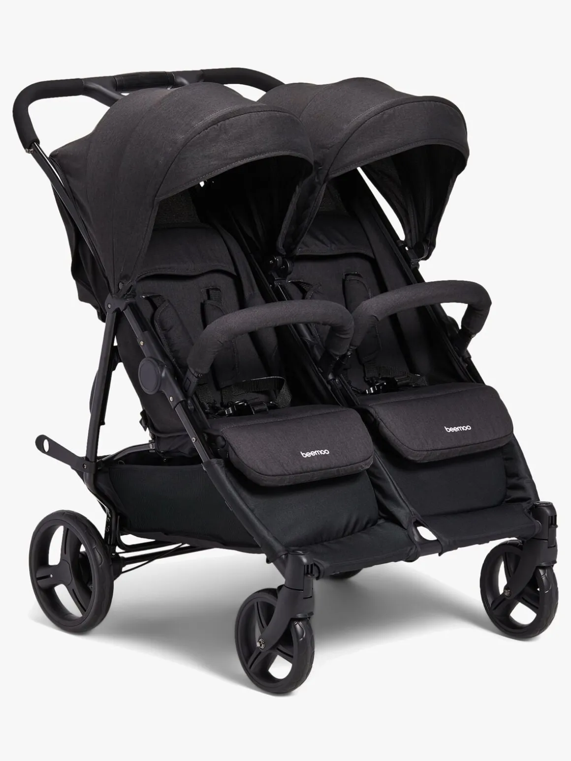 Beemoo Twin Shopper Søskende- & Tvillingevogn, Black Mélange