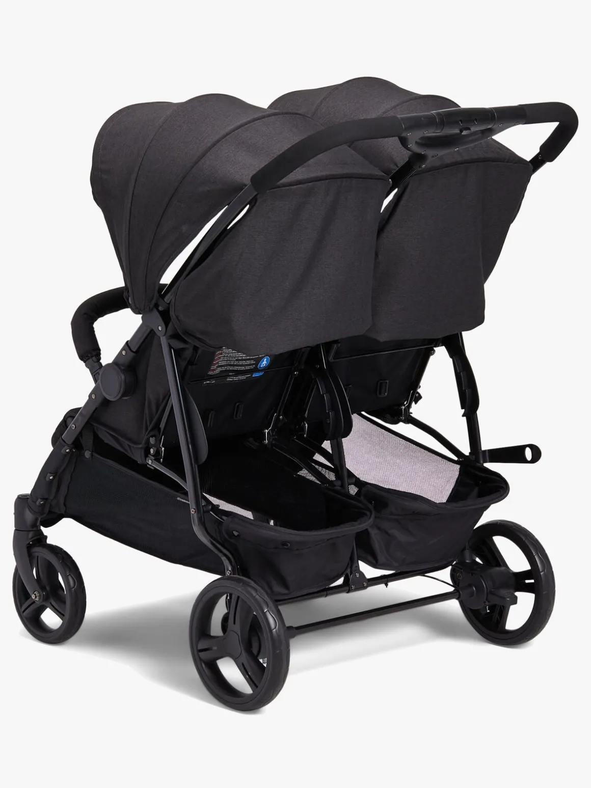 Beemoo Twin Shopper Søskende- & Tvillingevogn, Black Mélange