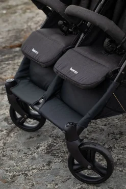 Beemoo Twin Shopper Søskende- & Tvillingevogn, Black Mélange