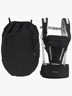 Beemoo CARE Carry Comfort 4-in-1 Bæresele & Hoftesæde inkl. Regnslag, Black