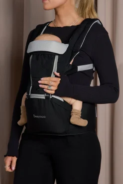 Beemoo CARE Carry Comfort 4-in-1 Bæresele & Hoftesæde inkl. Regnslag, Black