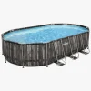 Bestway Power Steel Oval poolsæt 610x366x122 cm