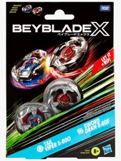 Beyblade X Tail Viper 5-80O & Sword Dran 3-60F Spinnere 2-pak