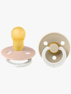 BIBS Colour Sut 2-Pak Latex Str. 3 Rund, Blush GLOW/Vanilla GLOW