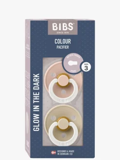 BIBS Colour Sut 2-Pak Latex Str. 3 Rund, Blush GLOW/Vanilla GLOW