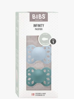 BIBS Infinity Sut 2-pak Str. 1 Symmetrical, Baby Blue/Island Sea