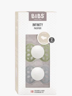 BIBS Infinity Sutter 2-Pak Silikone Str. 2 Anatomisk, Sage GLOW/Cloud GLOW