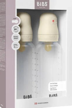 BIBS Medium Flow Sutteflaske Latex 2-pak 270 ml, Ivory