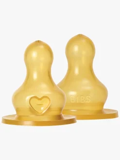 BIBS Slow Flow Sut Latex 2-pak, Yellow