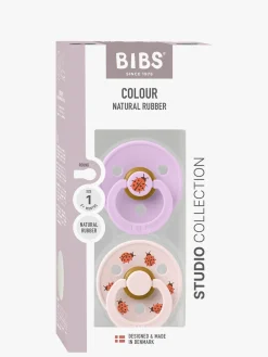 BIBS Studio Colour Ladybug Sut 2-pak Latex Str. 1, Violet Sky